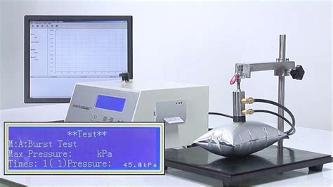 seal burst strength test of flexible food packages|seal testing for food packaging.